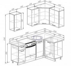 Кухонный гарнитур угловой Изумруд 2000х1200 (Стол. 38мм) в Уфе - ufa.mebel24.online | фото 2