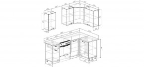 Кухонный гарнитур угловой Санторини 2000*1200 (Стол. 38мм) в Уфе - ufa.mebel24.online | фото 2