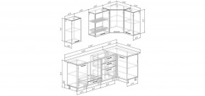 Кухонный гарнитур угловой Санторини 2200*1000 (Стол. 38мм) в Уфе - ufa.mebel24.online | фото 2