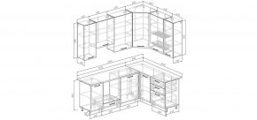 Кухонный гарнитур угловой Санторини 2200*1600 h950 (Стол. 26мм) в Уфе - ufa.mebel24.online | фото 2