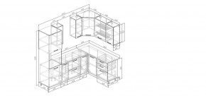 Кухонный гарнитур угловой Санторини 2400*1600 (Стол. 38мм) в Уфе - ufa.mebel24.online | фото 2
