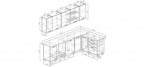 Кухонный гарнитур угловой Санторини 2600*1600 (Стол. 38мм) в Уфе - ufa.mebel24.online | фото 2