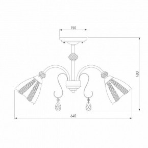 Люстра на штанге Eurosvet Floranse 30155/5 античная бронза в Уфе - ufa.mebel24.online | фото 3