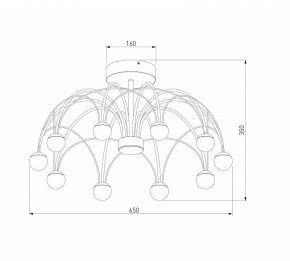 Люстра на штанге Eurosvet Ragno 90031/10 LED золото в Уфе - ufa.mebel24.online | фото 5