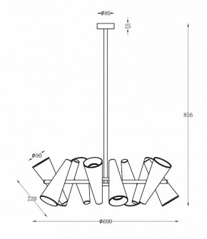 Люстра на штанге Maytoni Giro MOD095PL-10BS в Уфе - ufa.mebel24.online | фото 2