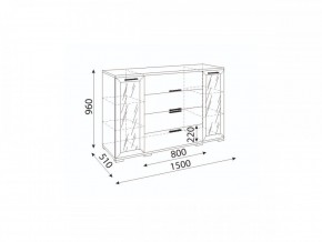 Мармарис (гостиная) М11 Комод-витрина в Уфе - ufa.mebel24.online | фото 2