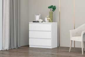 МС "Хилтон" Комод №2 800 (3 ящ.) белый текстурный в Уфе - ufa.mebel24.online | фото