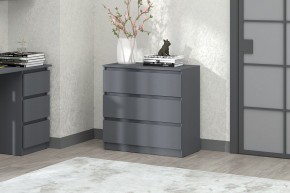 МС "Хилтон" Комод №2 800 (3 ящ.) графит в Уфе - ufa.mebel24.online | фото