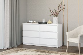 МС "Хилтон" Комод №5 1400 (6 ящ.) белый текстурный в Уфе - ufa.mebel24.online | фото