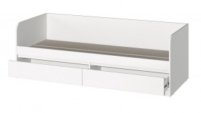 МС "Хилтон" Кровать 0,8 (Белый текстурный) в Уфе - ufa.mebel24.online | фото 2