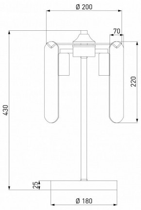 Настольная лампа декоративная Eurosvet Claire 01170/3 золото в Уфе - ufa.mebel24.online | фото 3