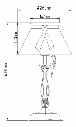 Настольная лампа декоративная Maytoni Bird ARM013-11-W в Уфе - ufa.mebel24.online | фото 5