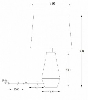 Настольная лампа декоративная Maytoni Calvin Table Z181-TL-01-B в Уфе - ufa.mebel24.online | фото 2