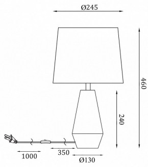 Настольная лампа декоративная Maytoni Calvin Table Z181-TL-01-W в Уфе - ufa.mebel24.online | фото 2