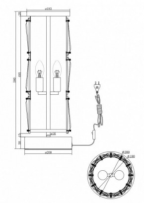 Настольная лампа декоративная Maytoni Puntes MOD043TL-02G в Уфе - ufa.mebel24.online | фото 3