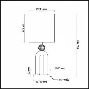 Настольная лампа декоративная Odeon Light Bagel 5410/1T в Уфе - ufa.mebel24.online | фото 4