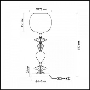 Настольная лампа декоративная Odeon Light Bizet 4855/1T в Уфе - ufa.mebel24.online | фото 3