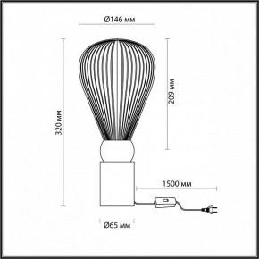 Настольная лампа декоративная Odeon Light Elica 1 5417/1T в Уфе - ufa.mebel24.online | фото 4