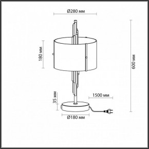 Настольная лампа декоративная Odeon Light Margaret 5415/2T в Уфе - ufa.mebel24.online | фото 4