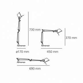 Настольная лампа офисная Artemide  0011860A в Уфе - ufa.mebel24.online | фото