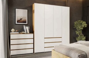 НЕКСТ 1 Спальный гарнитур (модульный) Дуб Золотой/Белый в Уфе - ufa.mebel24.online | фото 3