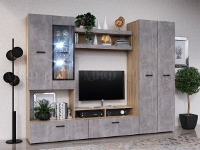 Нэнси New Центральная секция (ЛДСП) Бетон светлый/Сонома в Уфе - ufa.mebel24.online | фото 2