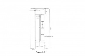 ОЛЬГА 9.2 Шкаф угловой с зеркалом в Уфе - ufa.mebel24.online | фото 2