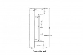 ОЛЬГА-МИЛК 9.1 Шкаф угловой без зеркала в Уфе - ufa.mebel24.online | фото 2