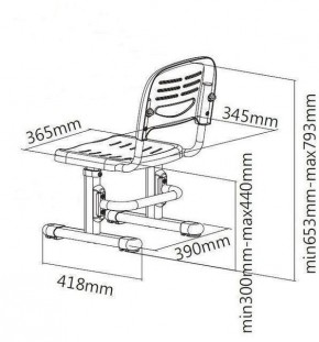 Парта-трансофрмер Amare II Pink + ящик + SST3 Pink в Уфе - ufa.mebel24.online | фото 8