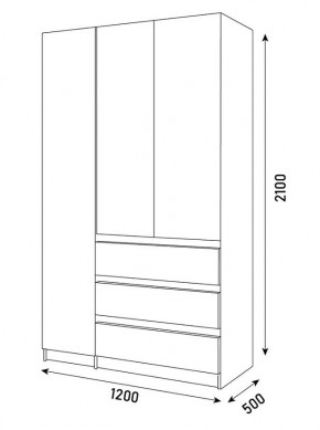 ПАРУС Шкаф 3-х ств. 1200 в Уфе - ufa.mebel24.online | фото 3