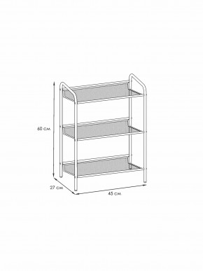 ПДО Ж13 Ч Подставка для обуви 3-х полочная "Женева 13" Черный в Уфе - ufa.mebel24.online | фото 2