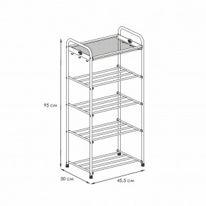 ПДОА15 Ч Подставка для обуви "Альфа 15" Черный в Уфе - ufa.mebel24.online | фото 2