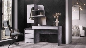 ПИФАГОР Стол компьютерный (цемент светлый/цемент темный) в Уфе - ufa.mebel24.online | фото