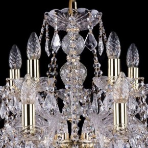 Подвесная люстра Bohemia Ivele Crystal 1411 1411/10+5/240/G/Leafs в Уфе - ufa.mebel24.online | фото 4