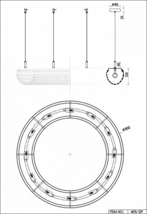 Подвесная люстра Favourite Monilibus 4015-12P в Уфе - ufa.mebel24.online | фото 5