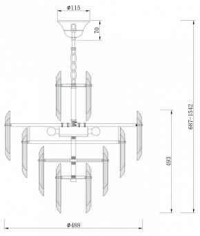 Подвесная люстра Maytoni Flare DIA200PL-06G в Уфе - ufa.mebel24.online | фото 7