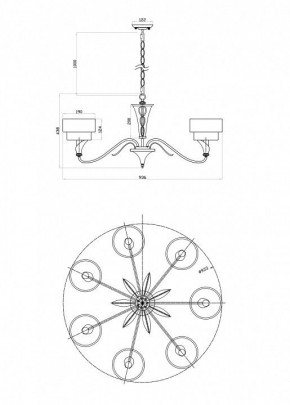 Подвесная люстра Maytoni Lillian H311-07-G в Уфе - ufa.mebel24.online | фото 6