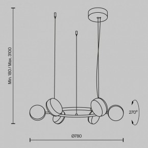 Подвесная люстра Maytoni Mind MOD299PL-L60BC3K в Уфе - ufa.mebel24.online | фото 4