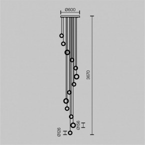 Подвесная люстра Maytoni Pharao MOD361PL-L58BS3K в Уфе - ufa.mebel24.online | фото 4