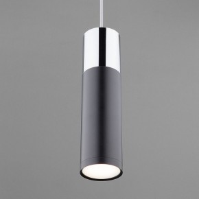 Подвесной светильник Eurosvet Double Topper 50135/1 LED хром/черный в Уфе - ufa.mebel24.online | фото 2