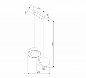 Подвесной светильник Eurosvet Emisfero 50083/2 LED золото в Уфе - ufa.mebel24.online | фото 4