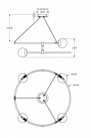 Подвесной светильник Maytoni Balance MOD317PL-04B в Уфе - ufa.mebel24.online | фото 4