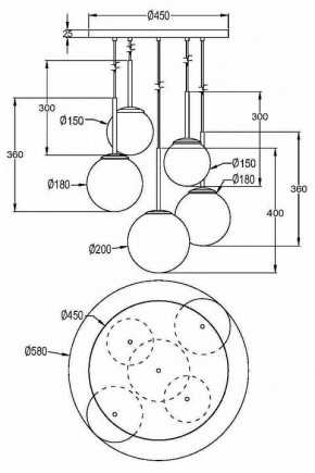 Подвесной светильник Maytoni Basic form MOD321PL-05G1 в Уфе - ufa.mebel24.online | фото 4