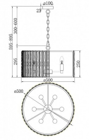 Подвесной светильник Maytoni Facet MOD094PL-06G в Уфе - ufa.mebel24.online | фото 4