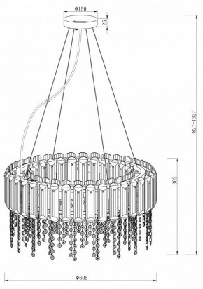 Подвесной светильник Maytoni Hail MOD097PL-08CH в Уфе - ufa.mebel24.online | фото 4