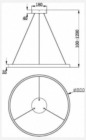 Подвесной светильник Maytoni Rim 1 MOD058PL-L42W3K в Уфе - ufa.mebel24.online | фото 3