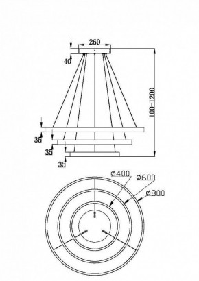 Подвесной светильник Maytoni Rim 3 MOD058PL-L100W3K в Уфе - ufa.mebel24.online | фото 5