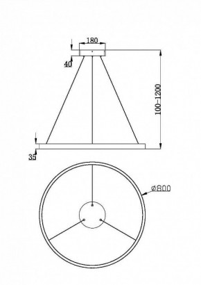 Подвесной светильник Maytoni Rim MOD058PL-L42BK в Уфе - ufa.mebel24.online | фото 3