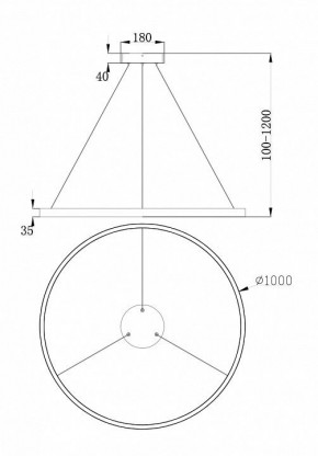 Подвесной светильник Maytoni Rim MOD058PL-L54W4K в Уфе - ufa.mebel24.online | фото 4