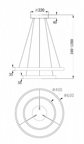 Подвесной светильник Maytoni Rim MOD058PL-L55BS4K в Уфе - ufa.mebel24.online | фото 7